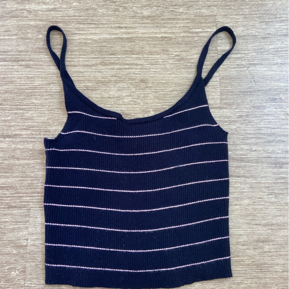 Pacsun navy striped tank top